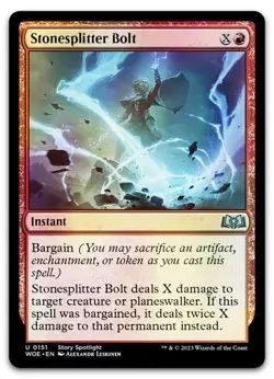 Stonesplitter Bolt #151 (Foil) (NM) Wilds of Eldraine WOE Magic MTG - Image 1