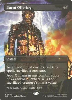 MTG Burnt Offering (7047) *Non-Foil* Borderless Secret Lair: Iron Maiden MT/NM - Image 1