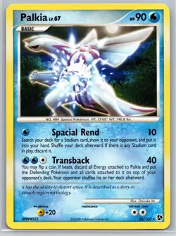 LP Palkia 26/106 Rare Great Encounters Pokemon 2008 - Image 1