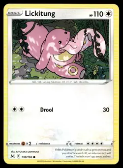 Lickitung Common SWSH11: Lost Origin 138/196 - Use Add 2 MP Buy 10 Get 10 Free - Image 1