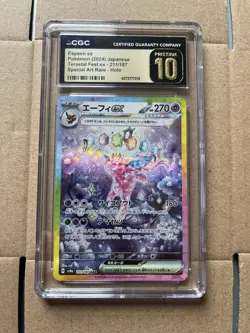 Pokemon Espeon ex 211/187 Sv8a Terastal Fest EX CGC Pristine 10 Art Rare Holo - Image 1