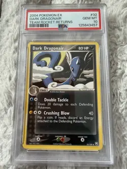 2004 Pokemon Ex Dark Dragonair #32 PSA 10 - Image 3
