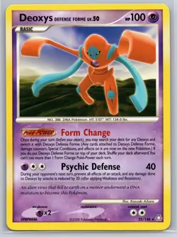 LP Deoxys Defense Forme 25/146 Rare Legends Awakened Pokemon 2008 - Image 1