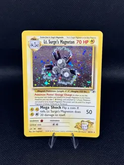 Pokemon TCG Lt. Surge's Magneton Gym Heroes 8/132 Holo [LP] - Image 1
