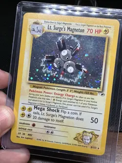 Pokemon TCG Lt. Surge's Magneton Gym Heroes 8/132 Holo [LP] - Image 2
