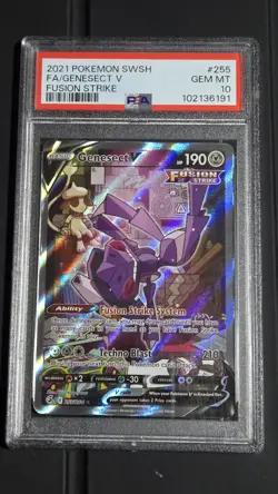 Pokemon - Genesect V Alt Art 255 *GEM MINT PSA 10* Fusion Strike - Image 1