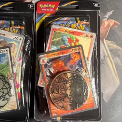 Pokemon TCG Phantasmal Flames - 2x Premium Checklane Blister (Greedent+Magcargo) - Image 3
