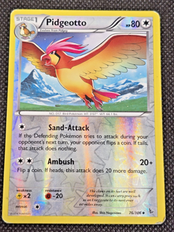 Pidgeotto 76/106 Uncommon XY - Flashfire MP Reverse Holo Pokemon Card -- L28 - Image 1