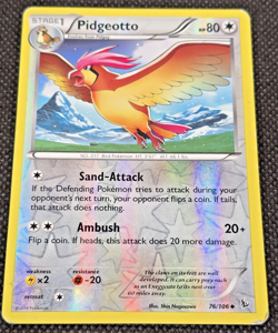 Pidgeotto 76/106 Uncommon XY - Flashfire MP Reverse Holo Pokemon Card -- L28 - Image 2