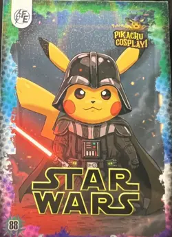 Darth Vader (Pikachu) #88 - Galaxy Holo - Electric Pikachu Cosplay - Pokemon - Image 1