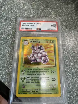 1999 Pokemon Base Set Nidoking Holo Rare #11/102 PSA 9 Mint - Image 1