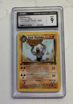 DARK MACHOKE POKEMON (2000) TEAM ROCKET - 1ST ED. - 40/82 CGC 9 - Image 1