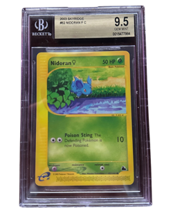 2003 Skyridge Pokemon #82 Nidoran F C 9.5 Gem Mint Beckett - Image 1