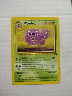 Weezing 45/62 Fossil Regular WOTC Vintage Pokemon TCG - Image 1