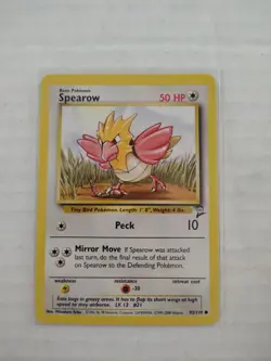 Pokemon Base Set 2 WOTC Common Spearow 92/130 - Pokemon TCG - Image 1
