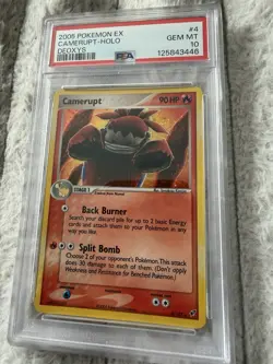 2005 Pokemon Ex Camerupt Holo Deoxys PSA 10 (New Cert) - Image 3