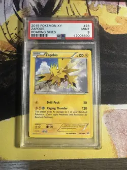 2015 Zapdos Cracked Ice Holo 23/108 PSA 8 XY Roaring Skies Pokemon TCG - Image 1