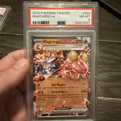 2024 Pokemon Twilight Masquerade - Magcargo EX 029 PSA 8 - Image 1