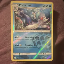 Pokemon Primarina 41/149 SM Base Set Reverse Holo Stage 2 Aqua HP150 English - Image 1