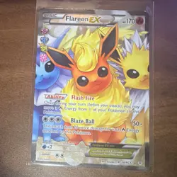 Pokemon Flareon EX RC28/RC32 Generations Radiant Collection Full Art Ultra Rare - Image 1