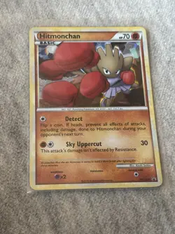Pokemon TCG Hitmonchan HGSS24 Heartgold Soulsilver Promo Cracked Ice LP - Image 1