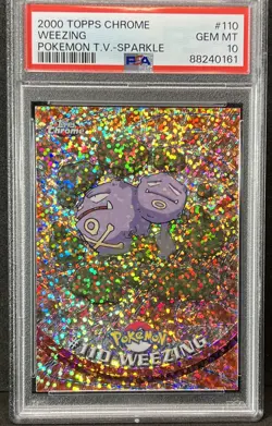Weezing Sparkle Chrome PSA 10 #110 2000 Topps Chrome Pokemon TV Series 2 Pop 10 - Image 1
