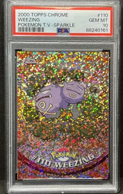 Weezing Sparkle Chrome PSA 10 #110 2000 Topps Chrome Pokemon TV Series 2 Pop 10 - Image 2