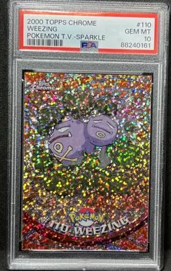 Weezing Sparkle Chrome PSA 10 #110 2000 Topps Chrome Pokemon TV Series 2 Pop 10 - Image 3