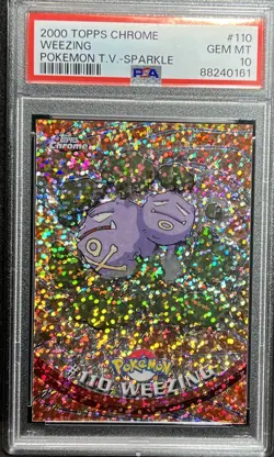 Weezing Sparkle Chrome PSA 10 #110 2000 Topps Chrome Pokemon TV Series 2 Pop 10 - Image 4
