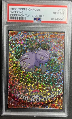 Weezing Sparkle Chrome PSA 10 #110 2000 Topps Chrome Pokemon TV Series 2 Pop 10 - Image 5