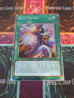 Yugioh Soul Servant RA03-EN271 Platinum Secret Rare 1st Edition Near Mint - Image 1