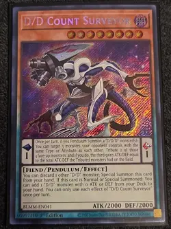 Yugioh D/D Count Surveyor BLMM-EN041 1st Edition Secret Rare - Image 1