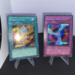 Yugioh Salamandra, Angriff Vereiteln & Sebeks Segen Secret Rare Playset Played - Image 4