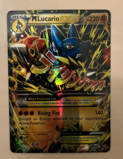 Mega M Lucario EX 55/111 Furious Fists Holo Pokemon Card - Filler/Replica/Copy - Image 1