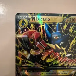 Mega M Lucario EX 55/111 Furious Fists Holo Pokemon Card - Filler/Replica/Copy - Image 2