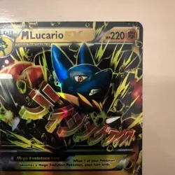 Mega M Lucario EX 55/111 Furious Fists Holo Pokemon Card - Filler/Replica/Copy - Image 3