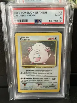 ~ESP~ SPANISH PSA 9 Chansey Base Set #3 Holo Pokemon Card - Image 1