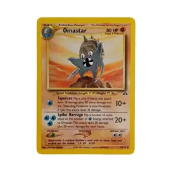 Omastar 43/75 Fossil Set Rare Non-Holo Vintage Pokemon Card - Image 1