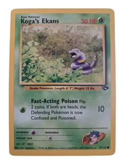 KOGA’S EKANS 77/132 - Gym Challenge - VINTAGE WOTC Pokemon Card - NM - Image 1