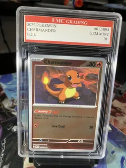 CHARMANDER 2025 HOLO FOIL #011/94 Pokemon Card GRADED 10 TCG CCG - Image 1