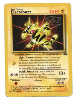 Electabuzz Pokemon Card - Rare Black Star Promo 2 WB Movie Promo Heavily Played - Image 1