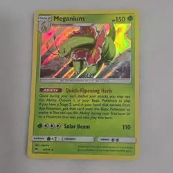 Pokemon TCG Meganium Holo Holo Rare Card Sun & Moon Lost Thunder 8/214 - Image 1