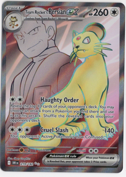 Team Rocket's Persian ex 219/182 Destined Rivals Holo Pokemon Card - Image 1