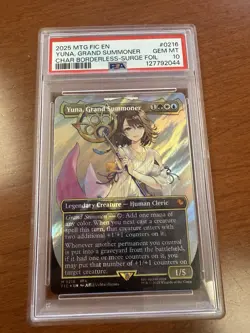 Yuna, Grand Summoner Borderless Surge Foil PSA 10 Gem Mint Mythic Rare - Image 1