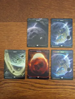 Magic The Gathering Unfinity Galaxy Foil and Regular Foil Basic Land Lot MTG - Image 2