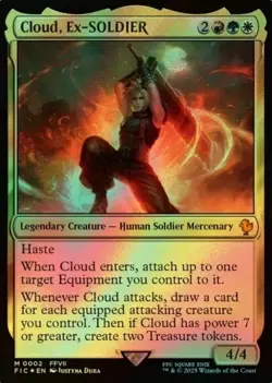 MTG | Cloud, Ex-SOLDIER #0002 | FINAL FANTASY | NM | EN | FOIL - Image 1
