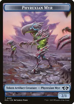 x1 Phyrexian Myr MOM March of the Machine TMUL MTG 01 TOKEN M/NM 1x - Image 1