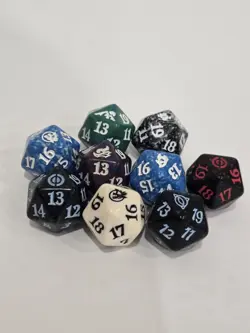 Lot of 9 Magic the Gathering 20 Sided Dice D20 Spindown Life Counter - Image 2