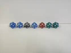 Magic The Gathering D20 Die Spin Down Dice -M14, M13 & M11 (Lot Of 7) - Image 1