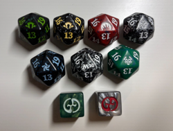 Magic: The Gathering Small Spindown Dice D20/Planar Die Lot-Multi Sets - Image 1